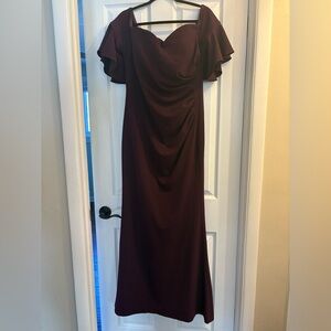 Calvin Klein Plum Sweetheart Off the Shoulder Dress